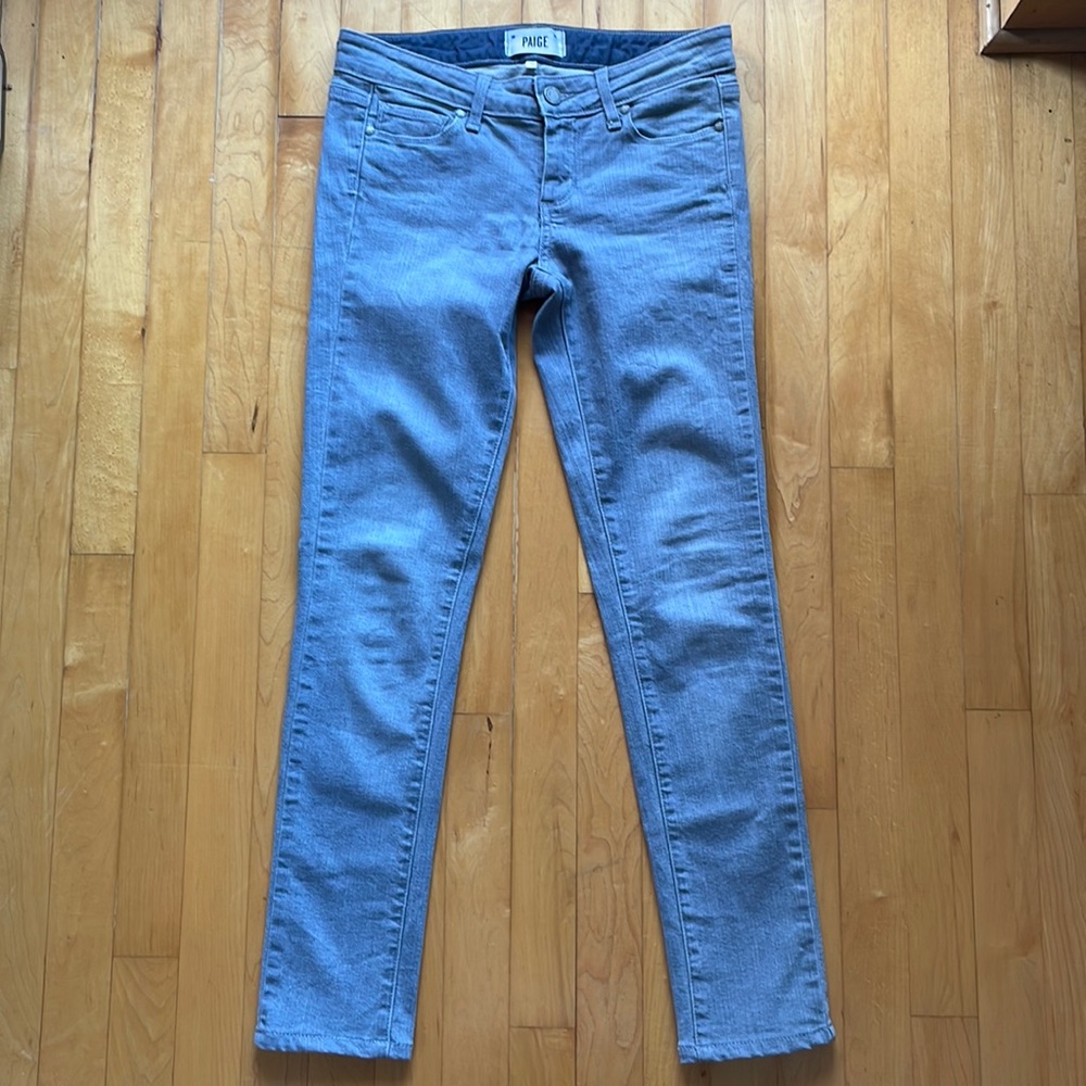 Paige Skyline Skinny Gray Jeans